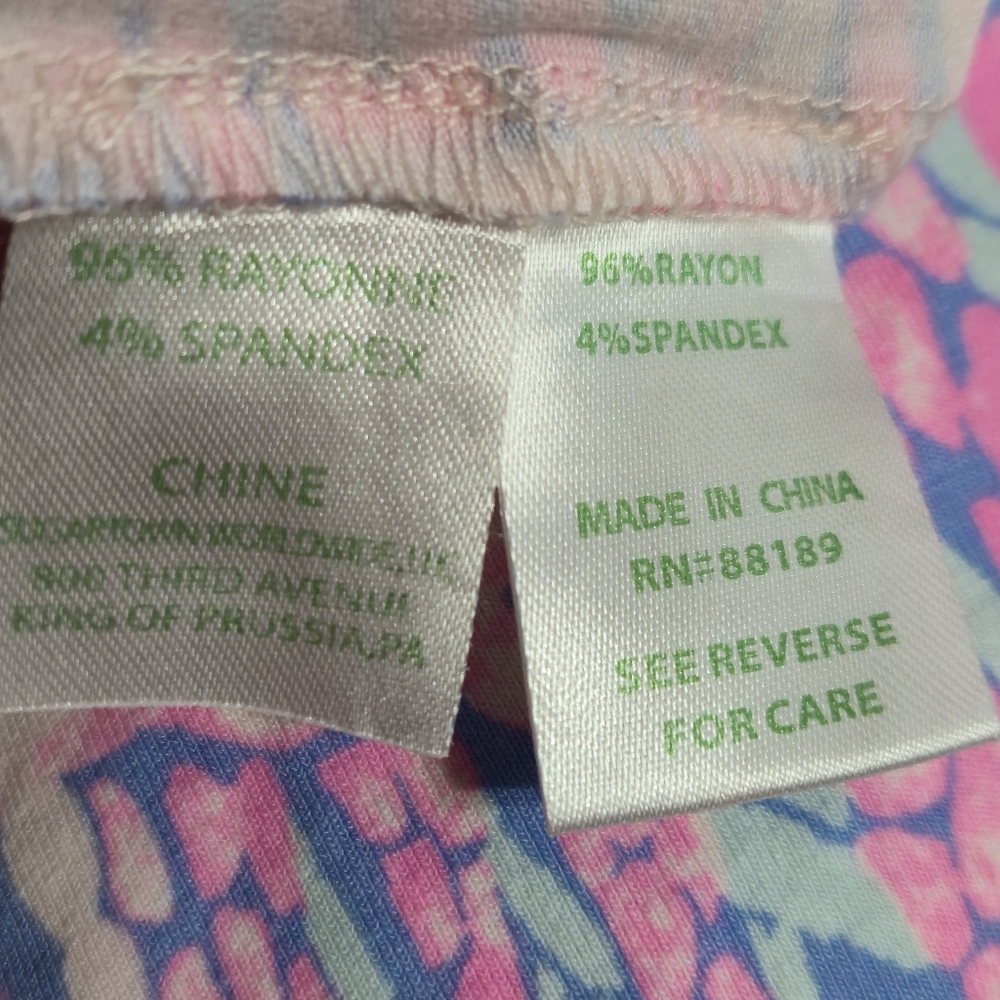 Lilly Pulitzer Lana Skort Romper In "Pink Sorbert" Size XS Pink Blue Like New - Picture 8 of 8